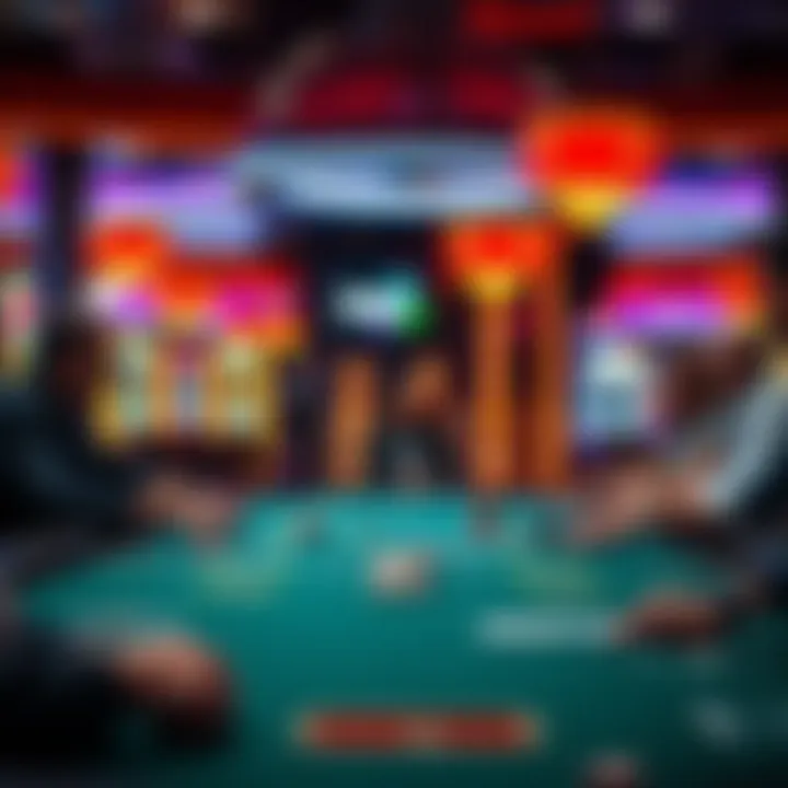 A thrilling poker table in action, depicting the excitement of gameplay in an Australian casino