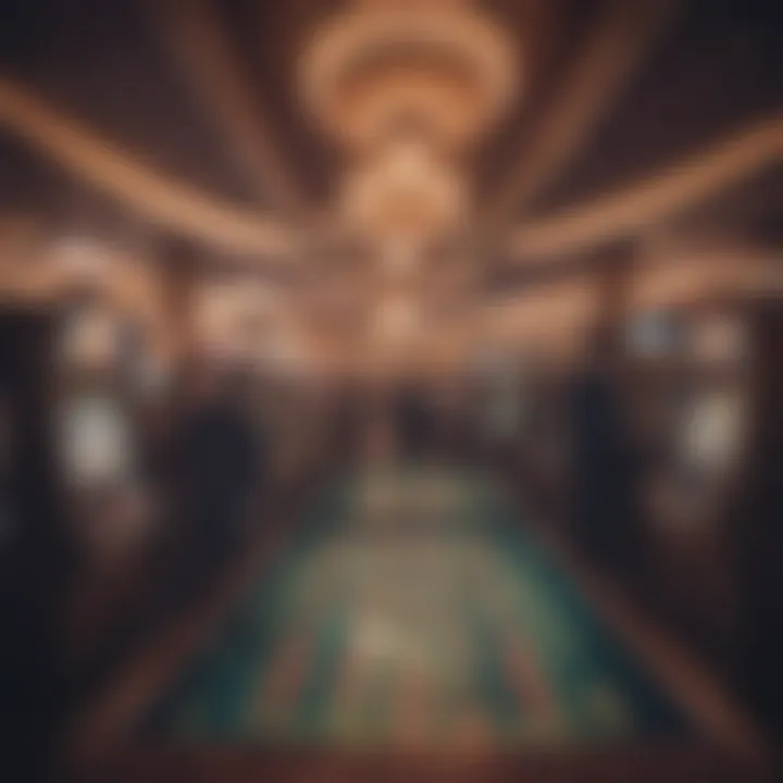 A vibrant illustration of a casino floor filled with excited players at jackpot machines