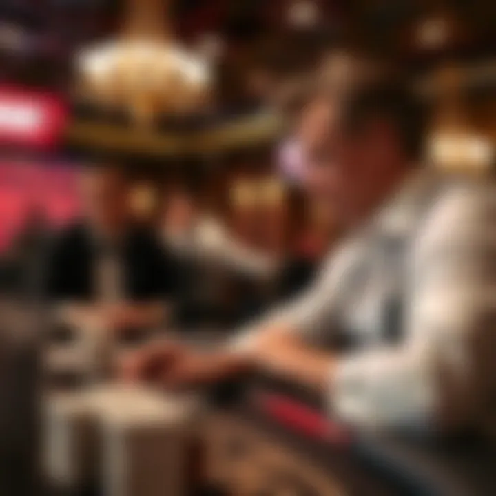 Illustration of a player strategizing their betting options in baccarat.