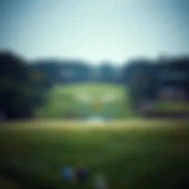 Golf course view with iconic landmarks
