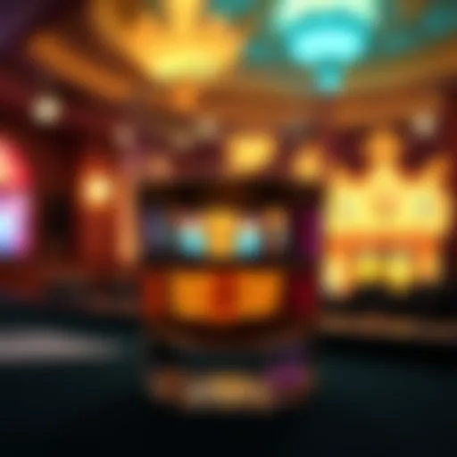 Reflections of Excitement Reflection of casino lights in a glass of whiskey