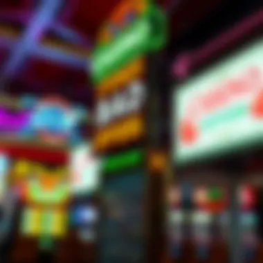 Promotional Signage Highlights Promotional signage highlighting casino offers