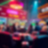 A vibrant illustration depicting various betting platforms showcasing no deposit offers