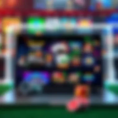 Illustration of online betting platforms showcasing various offers