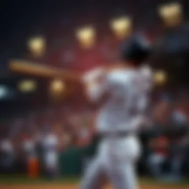 A baseball player hitting a home run