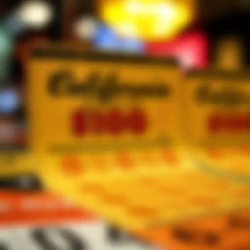 Visual representation of California scratch-off tickets