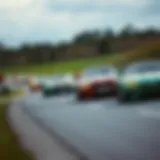 Dynamic Racing Action Dynamic racing scene showcasing cars on a track