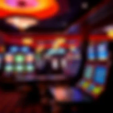 Interior gaming area filled with slot machines and tables