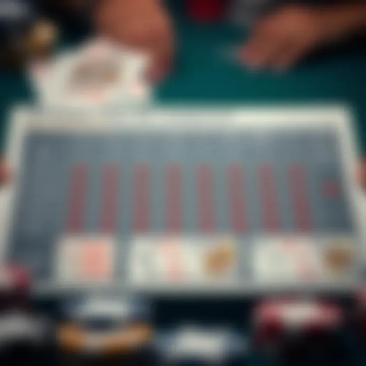 Detailed chart explaining the attributes of various poker hands