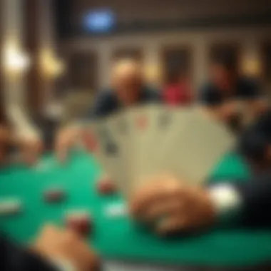 Illustration showing the hierarchy of poker hands from strongest to weakest