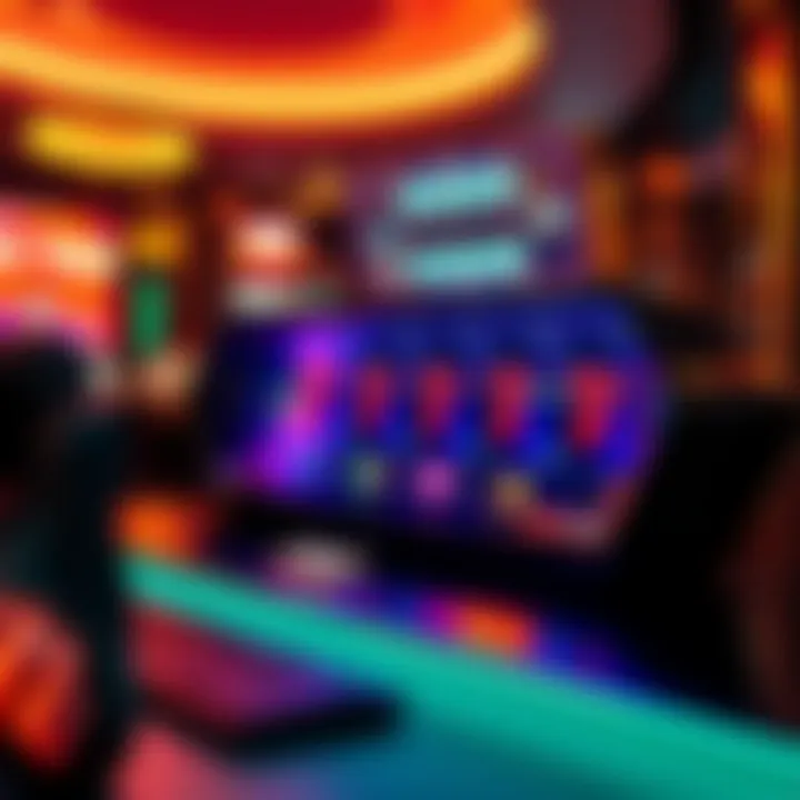 A futuristic depiction of technology shaping the future of online gambling