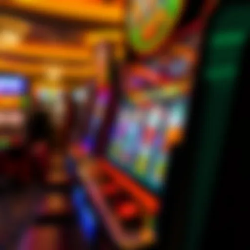 A close-up of a vibrant x-rated slot machine in a casino setting