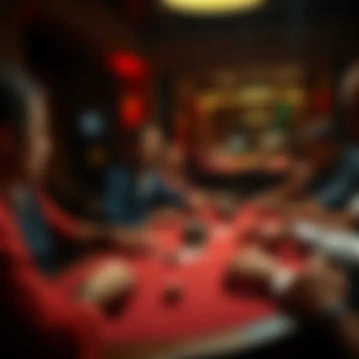 Players engaged in a lively poker game