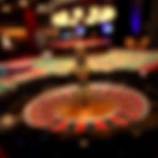 Visual representation of roulette betting options