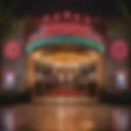Delaware Park Casino entrance showcasing vibrant atmosphere