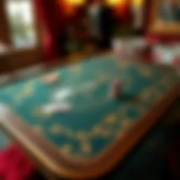 A beautifully designed DIY poker table showcasing intricate details and vibrant colors