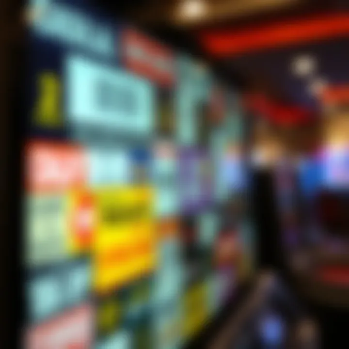 Collage of promotional codes and offers on a digital screen