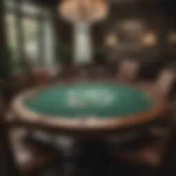 Luxurious poker table design featuring premium materials