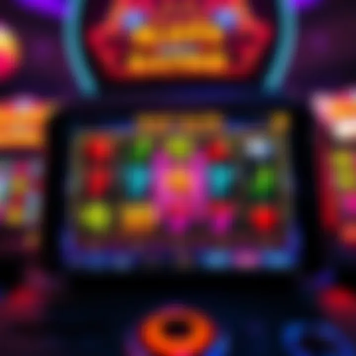 Intuitive User Interface of a Slot App User interface of a popular slot machine app showcasing gameplay