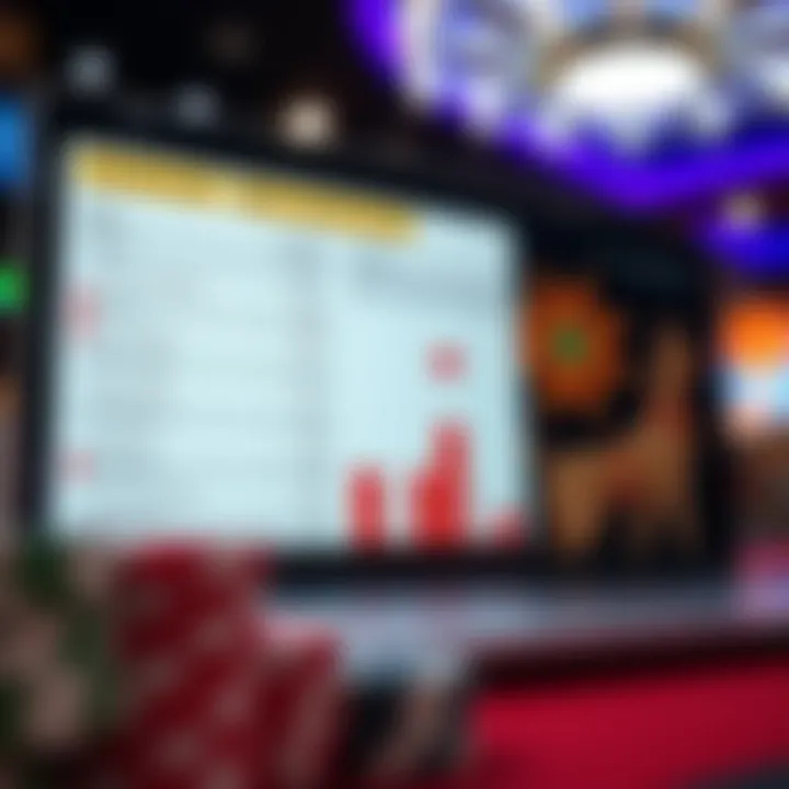 Chart comparing different online casinos