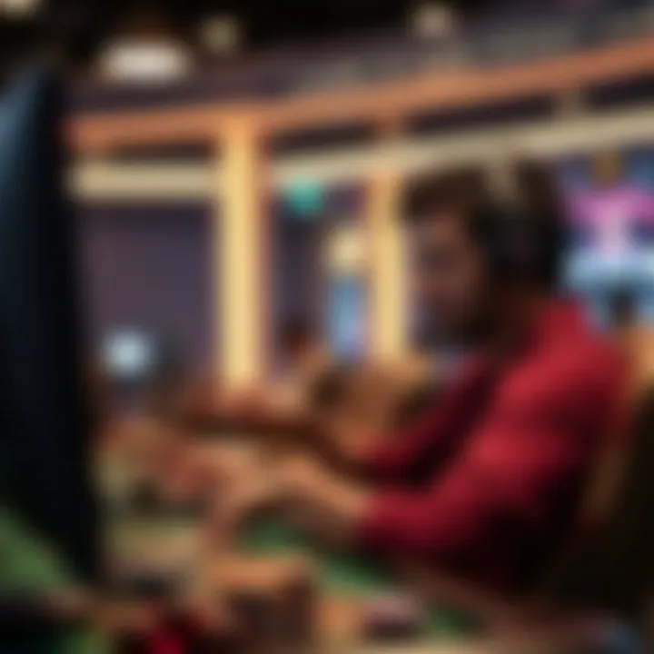 Graphic showing a player enjoying online gaming