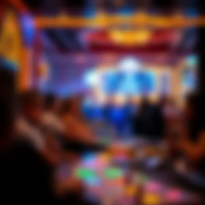 Captivating evening entertainment at a cruise line casino