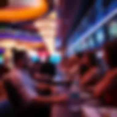 Guests enjoying high-end amenities at a cruise line casino