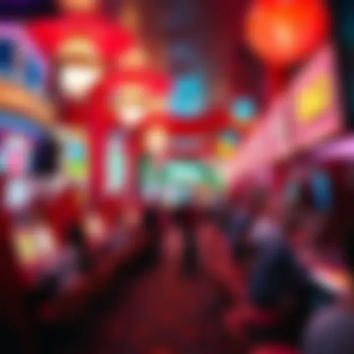 Vibrant Atmosphere of Bingo Halls Vibrant bingo hall in Las Vegas filled with excitement