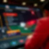 A digital interface of a blackjack tournament simulator showcasing various options