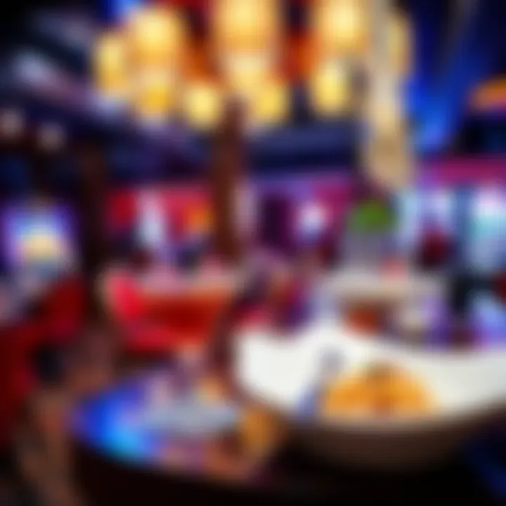 Gourmet dining options with a variety of culinary delights