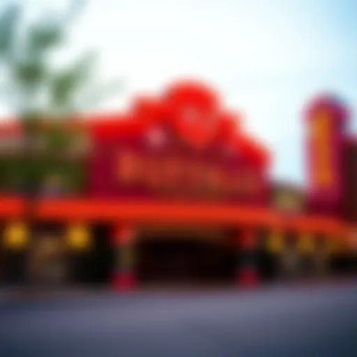 Exterior view of Buffalo Casino showcasing its vibrant signage