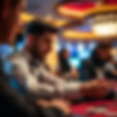 Engaging Dealer Interaction Close-up of a professional dealer interacting with players