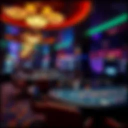 Dynamic live casino environment showcasing various gaming tables