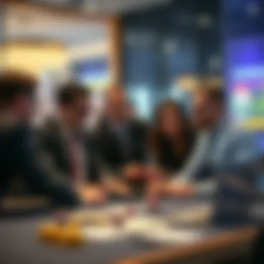 Strategic Casino Management Casino management team strategizing in a modern office