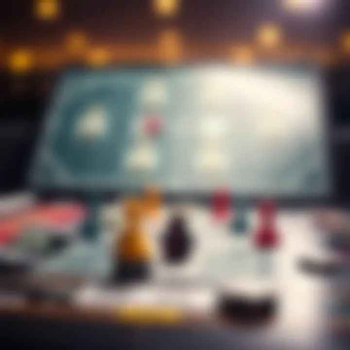 Winning Strategies in Casino Gaming A strategic board with game pieces symbolizing winning strategies in gambling.