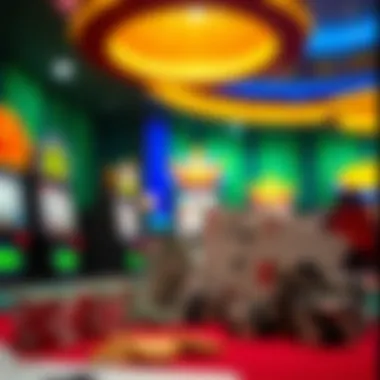 Popular Casino Games: Slots and Poker A vibrant depiction of popular casino games like slots and poker.