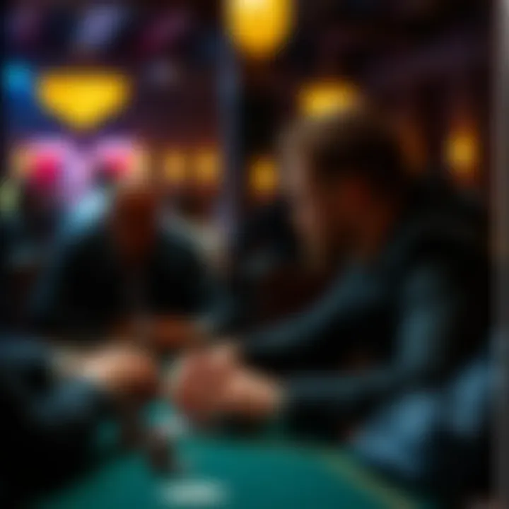 Conceptual image representing the psychology of poker players during a match