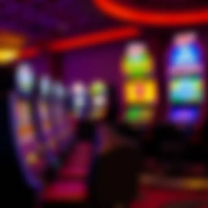 Vibrant casino gaming interface showcasing various games