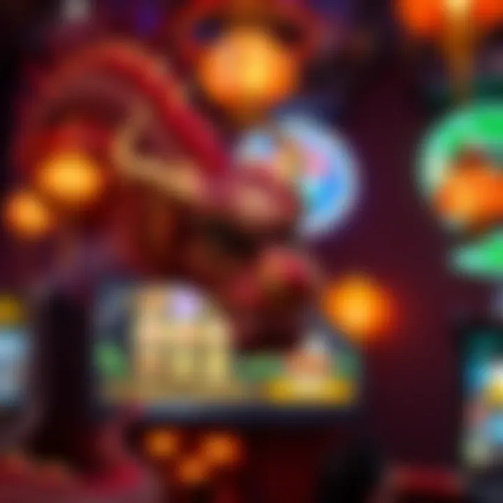 Intricate design of the Dragon Lantern theme