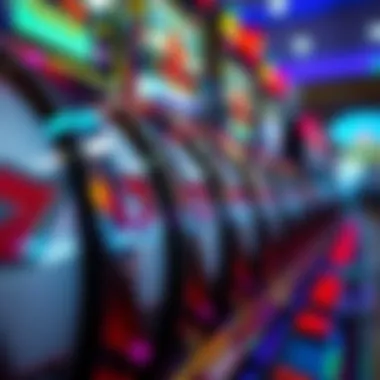 The Excitement of Spinning Reels Close-up of slot game reels in motion