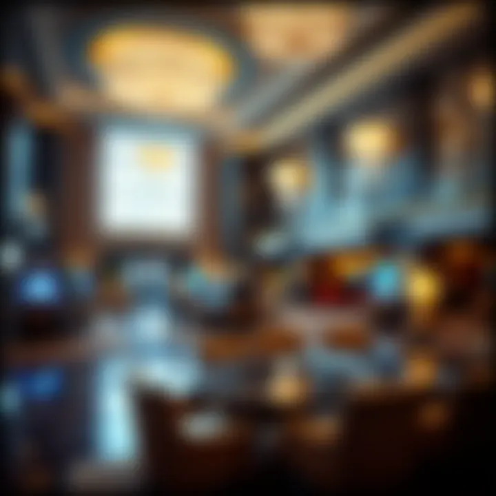 Luxurious Lobby of Evansville's Casino Hotel Elegant casino hotel lobby showcasing luxurious design