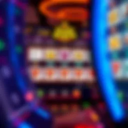 A vibrant online slot machine interface displaying various symbols and colorful graphics