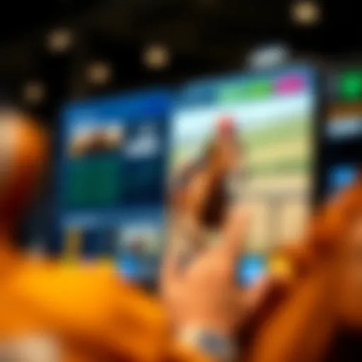 User interface of a popular horse racing app