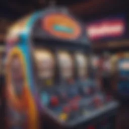 An exciting depiction of a colorful online slot machine interface