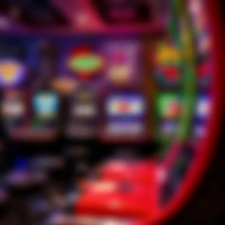 Colorful display of various slot machine games