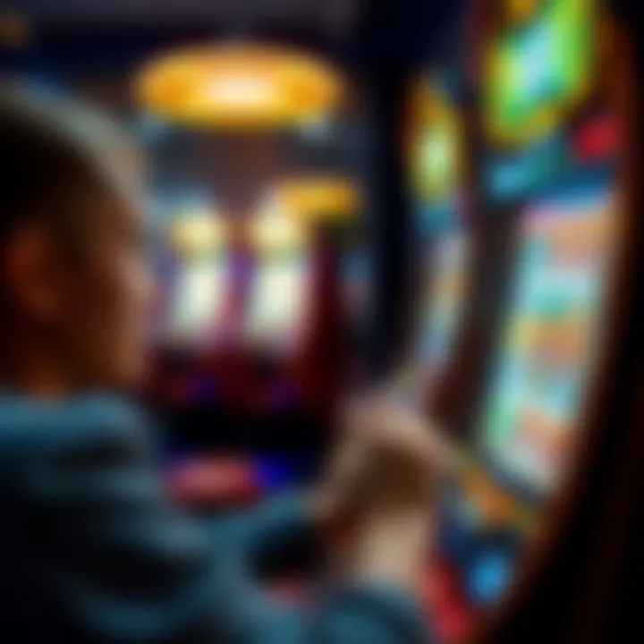 User engaging with a free slot machine on a digital device