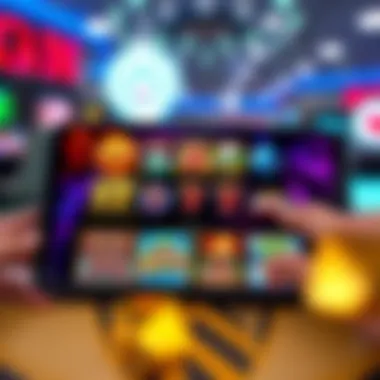 Diverse Range of Free Slot Games Diverse range of free slot games showcased on a screen