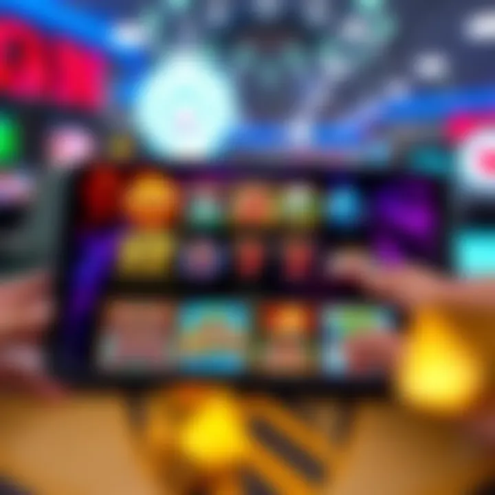 Diverse Range of Free Slot Games Diverse range of free slot games showcased on a screen