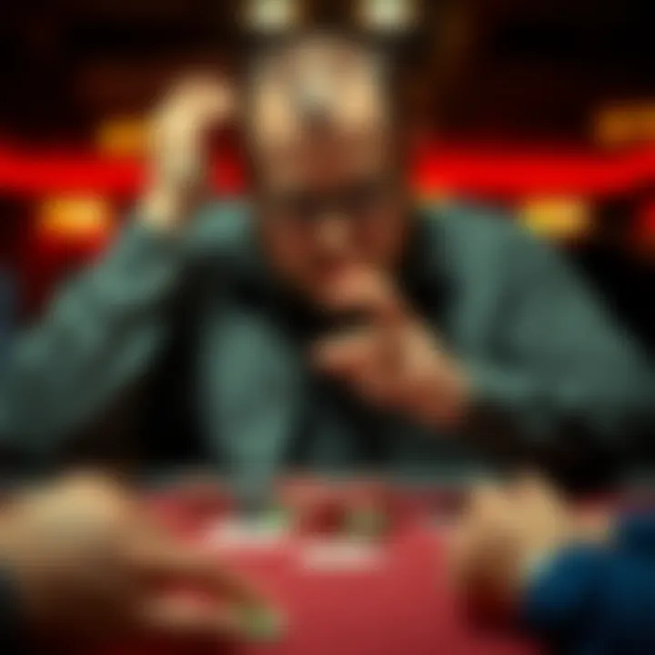 Unique Poker Rituals A person engaging in a unique ritual before a poker game