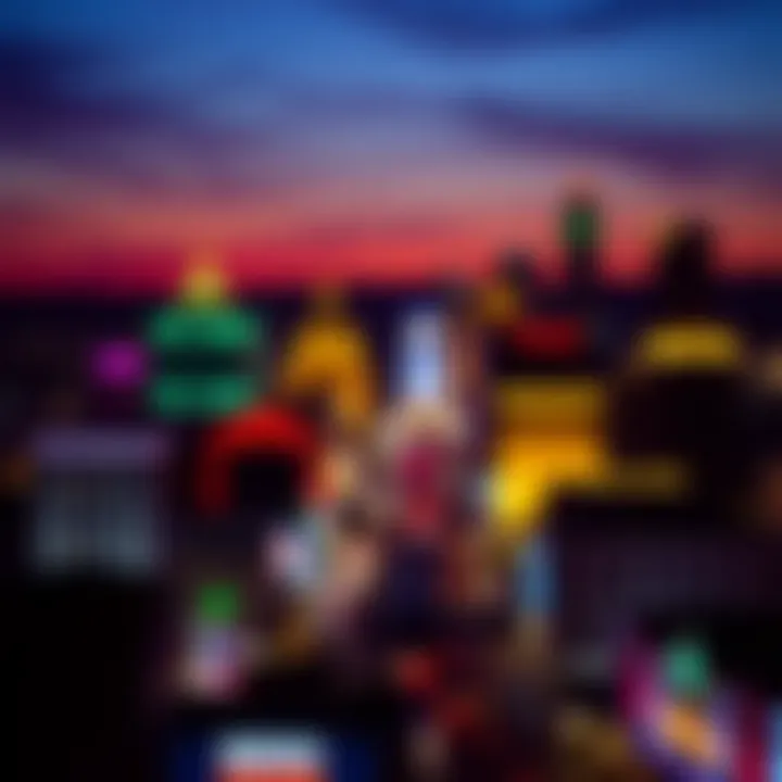 Spectacular view of Reno skyline at night